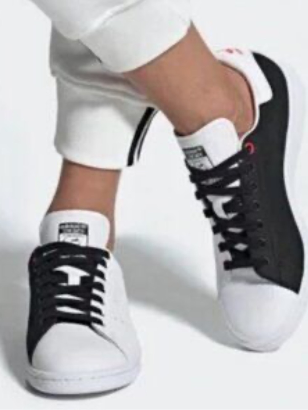 Adidas Stan Smith - Size 8.5 - Split Black & White Style